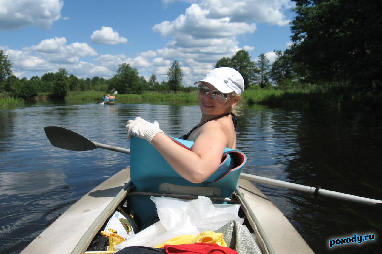 Поход по реке на байдарках с баней